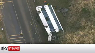 Somerset bus crash: Dozens injured after double-decker bus overturns