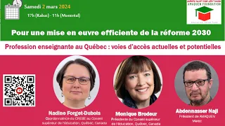 Profession enseignante au Québec : voies d’accès actuelles et potentielles