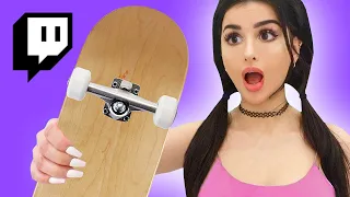 Famous Streamers Try to Skateboard...