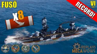 Fusō 8 Kills & 128k Damage | World of Warships Gameplay