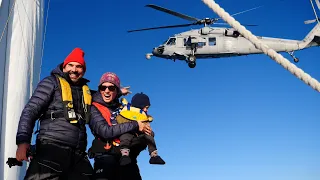 BUZZED by a Navy Seahawk Chopper Rounding Cape Hatteras - Sailing Vessel Delos Ep. 316