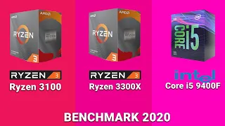 Ryzen 3 3100 vs Ryzen 3 3300X vs Core i5 9400F Benchmarks