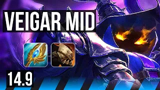 VEIGAR vs ORIANNA (MID) | Rank 3 Veigar, 68% winrate, Dominating | EUW Challenger | 14.9