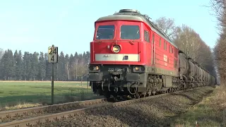 Br 232.568-6 mit Schwefelzug aus Großenkneten richtung Ahlhorn weiter Osnabrück im Februar 2014