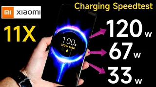 Mi 11X 120w, 67w & 33w Fast charging  Speedtest 🔥🔥🔥