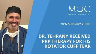 Dr. Tehrany received PRP Therapy for his rotator cuff tear