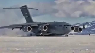 Big C-17 Transport Plane Lands In Antarctica