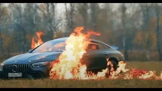 A dat foc propriului Mercedes-AMG GT 63S/ Influencerul rus Михаил Литвин, sătul de defecțiuni!