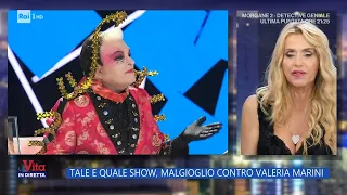 Malgioglio vs Valeria Marinib a Tale e Quale Show - La vita in diretta  25/10/2022