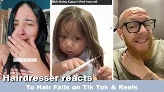 Hairdresser reacts to mind-blowing hair fails and wins compilation on Tik Tok and Reels