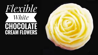 Flexible White Chocolate Flowers | Easy White Chocolate Flowers | Bake and Toss