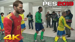 ★BRAZIL LEGENDS VS SPAIN - is Fantastic ! 😍⚽ PES 2019 in 2023 on PS5 in 4K GamePlay★
