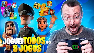 JOGUEI TODOS 8 JOGOS da SUPERCELL em 1 só VÍDEO!