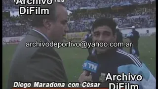 Diego Maradona before the Argentina vs Australia match - 1994 FOOTAGE ARCHIVE