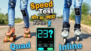 Inline Skate vs Roller Skate Speed Test// kaun sa jyada free hai ?