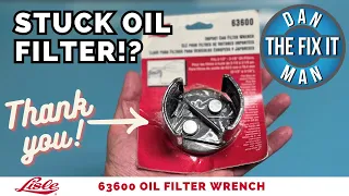 HOW TO REMOVE A STUCK OIL FILTER - Lisle Oil Filter Wrench 63600 - MADE IN THE USA
