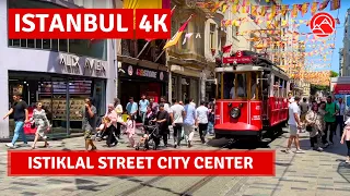 Don't Miss It! Istanbul 2023 Istiklal Street City Center 3 July Walking Tour|4k 60fps