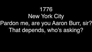 Hamilton - Aaron Burr, Sir/ Take My Shot Official Lyrics