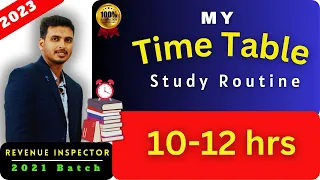 My Study Time Table | Study Routine | Effective Time-management Schedule | Revenue Inspector 2023