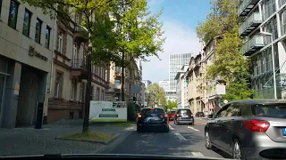 Frankfurt - downtown driving on a lockdown day 4k