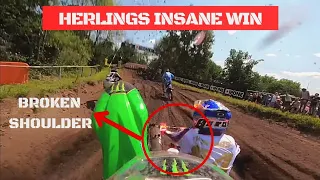 Herlings CRAZY WIN with BROKEN SHOULDER 🤯🚀