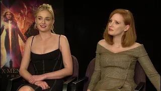 X-MEN: DARK PHOENIX full interview Sophie Turner & Jessica Chastain GAME OF THRONES movie prank