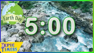 5 Minute Earth day Countdown Timer with calm music