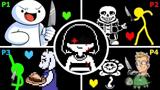 4 Player Undertale Genocide RUN (Feat. TheOdd1sOut and Skip The Tutorial)