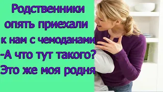 Родственники опять приехали к нам с чемоданами. - А что тут такого? Это же моя родня