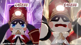 Difference between 4-star and 5-star Gacha animation