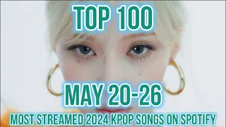 TOP 100 MOST STREAMED 2024 KPOP SONGS ON SPOTIFY (MAY 20-26)