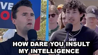 Charlie Kirk DISMANTLES Arrogant College Student Who INSULTS His Intelligence 👀