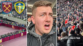 WEST HAM VS LEEDS UNITED | 2-3 | LEEDS FAN IN HOME END, FANS FIGHT SECURITY & LIMBS AS LEEDS WIN!!!