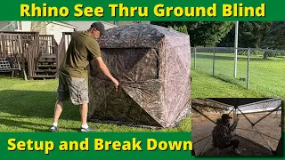 Rhino R180 3 Person See Through Hunting Ground Blind Setup and Take Down