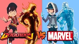 Boboiboy Galaxy VS Marvel Superheroes - Elemental Power Comparisons for Boboiboy Movie 2 Characters