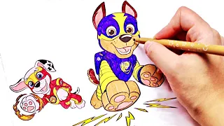 Раскраска Щенячий Патруль Супер Щенки Paw Patrol Mighty Pups Coloring Book