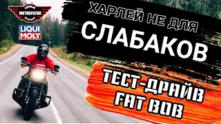 Харлей - не для слабаков. Тест драйв Harley-Davidson FAT BOB.