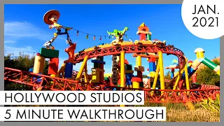 Disney's Hollywood Studios 5 Minute Walkthrough | January 2021 | Walt Disney World, Florida