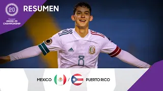 Campeonato Sub-20 de la Concacaf 2022 | Resumen | México vs Puerto Rico