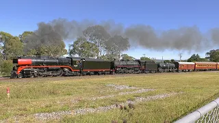 Steam locomotives R766-5917 Sydney-Goulburn April 2023