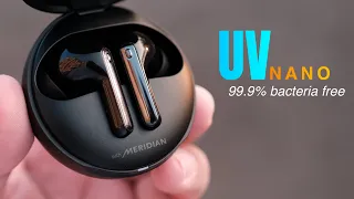 LG TONE Free FN7 Unique Earbuds with UVnano charging case that kills 99.9% bacteria