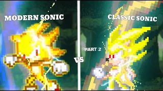 Sonic vs Classic Sonic Part 2 [Sprite Animation]