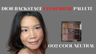 Dior Backstage Eyeshadow 002 Cool Neutral in 2 Looks #eyeshadowtutorial #eyemakeup #diorbackstage