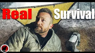 Wilderness Survival with Minimal Gear : Cold Wind & Rain Survival