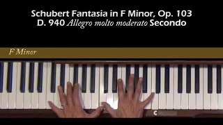 Schubert Fantasia in F Minor Op. 103, D. 940 Allegro molto moderato Secondo Tutorial