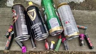 Exploding Firecrackers in Beer Banks | Super Very Powerful Firecrackers | Fun with the firecrackers