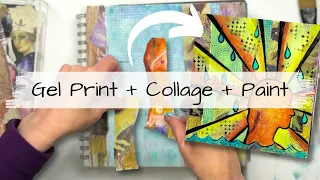 Mix-it-Up Collage, Gel Plate, and Paint - Mixed Media Art Journaling