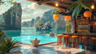 Tropical Beach Atmosphere - Gentle Jazz Music and Relaxing Seaside Tunes | Morning Jazz Delight