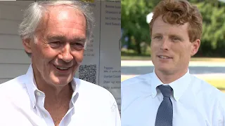 Sen. Ed Markey, Rep. Joe Kennedy III back on campaign trail day after final debate