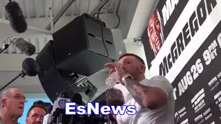 Conor McGrgeor On Boxing World Saying His Punches Wont Land On Floyd Mayweather EsNews Boxing